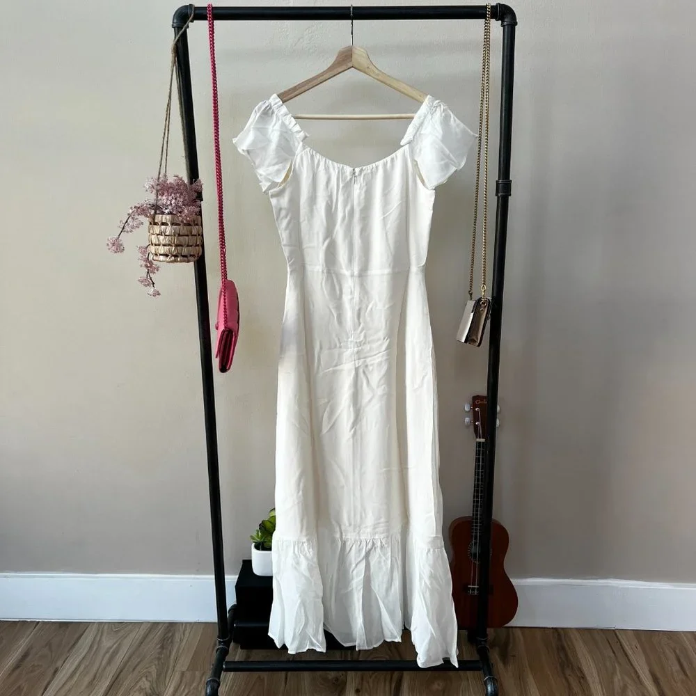 Reformation Butterfly Dress in Ivory - Picture 2 of 15